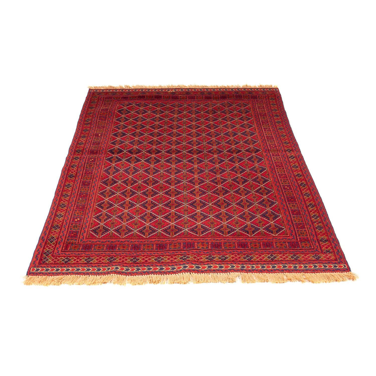 Tapis Kelim - Oriental - 196 x 136 cm - rouge foncé