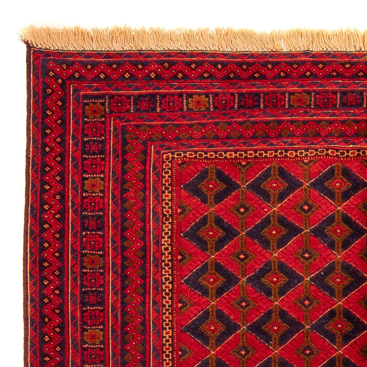 Tapis Kelim - Oriental - 198 x 151 cm - rouge foncé