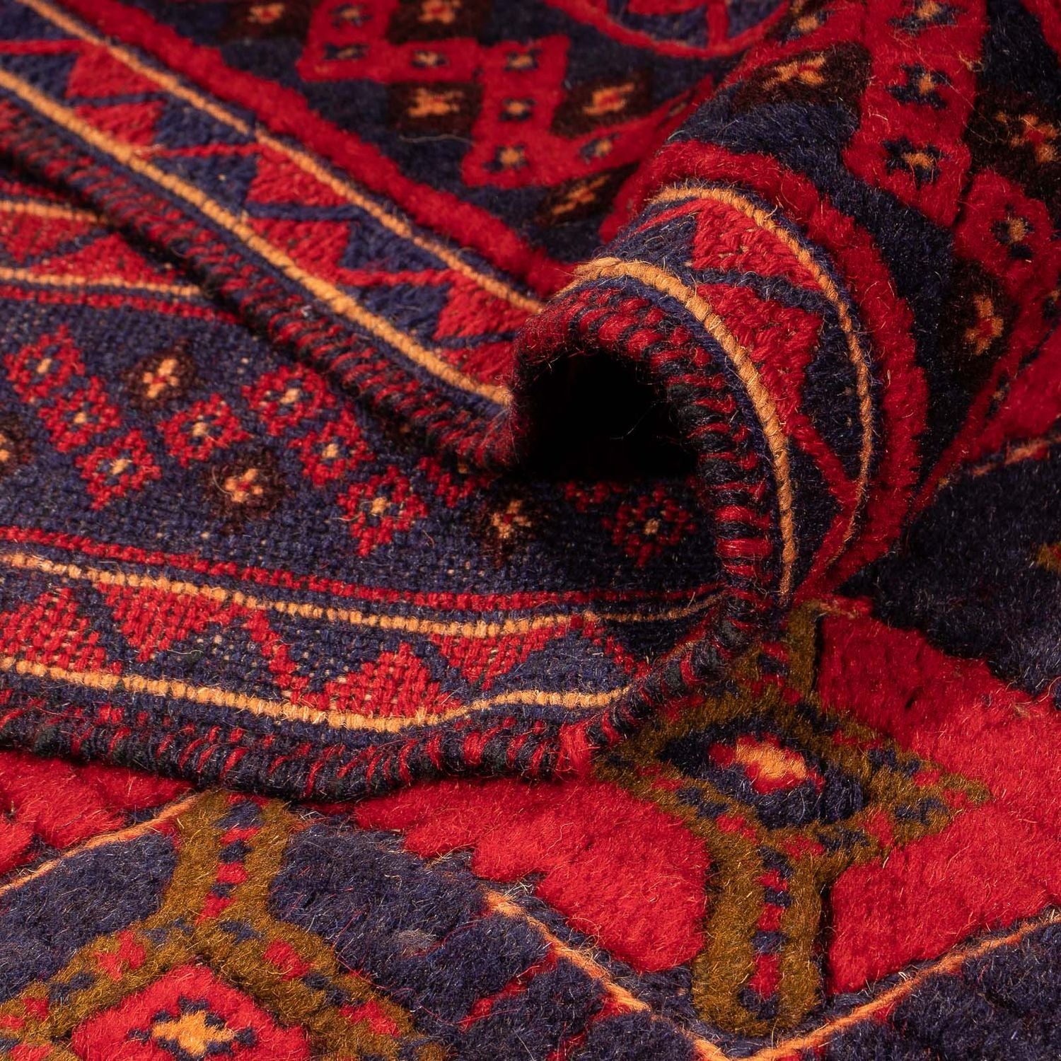 Tapis Kelim - Oriental - 198 x 151 cm - rouge foncé