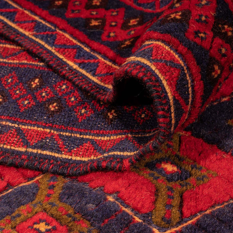 Tapis Kelim - Oriental - 198 x 151 cm - rouge foncé