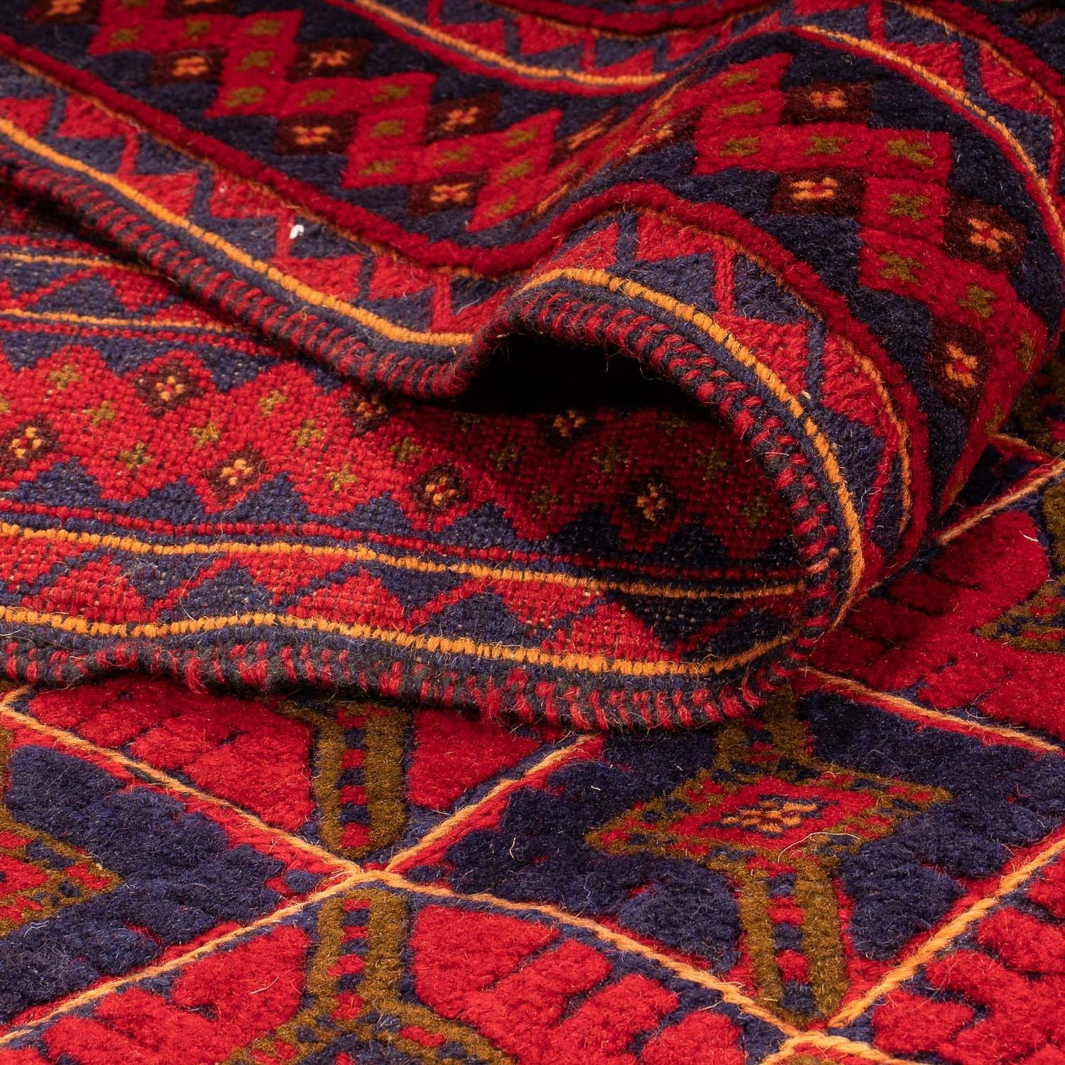 Tapis Kelim - Oriental - 202 x 153 cm - rouge foncé