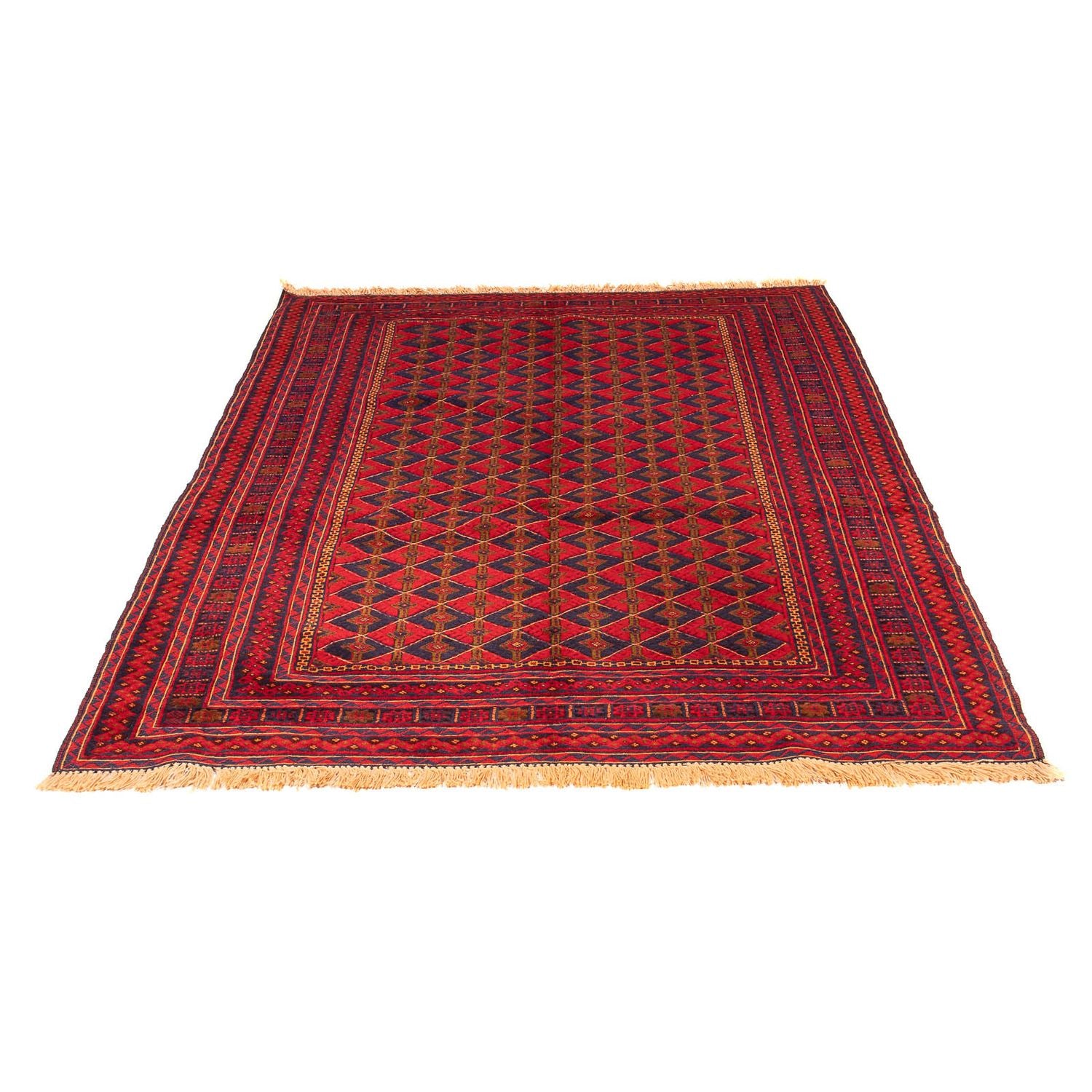 Tapis Kelim - Oriental - 202 x 153 cm - rouge foncé