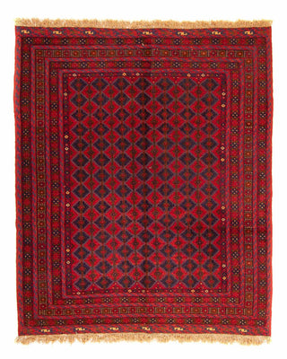 Tapis Kelim - Oriental carré  - 187 x 158 cm - rouge foncé