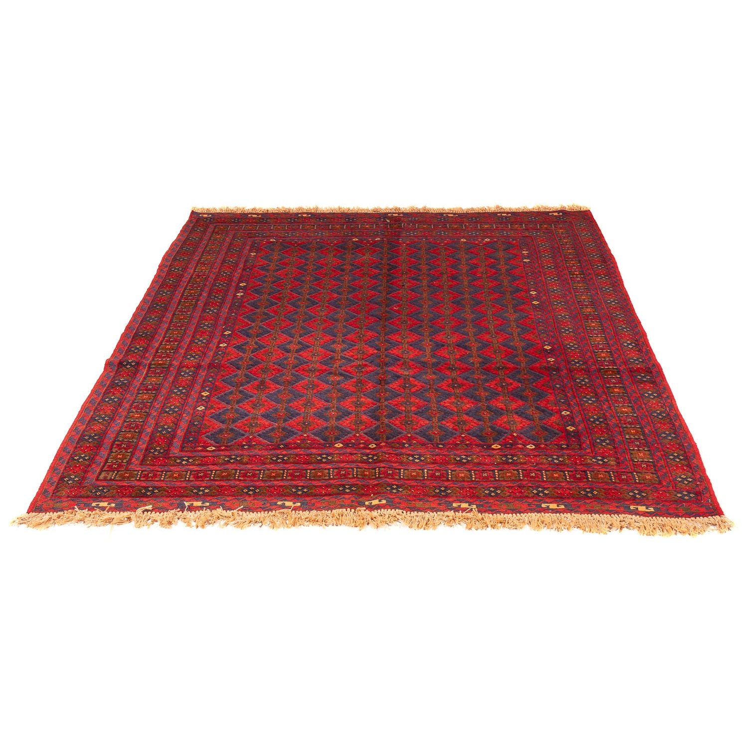 Tapis Kelim - Oriental carré  - 187 x 158 cm - rouge foncé
