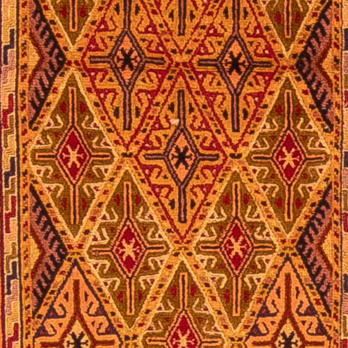 Tapis de couloir Tapis Kelim - Oriental - 194 x 61 cm - marron