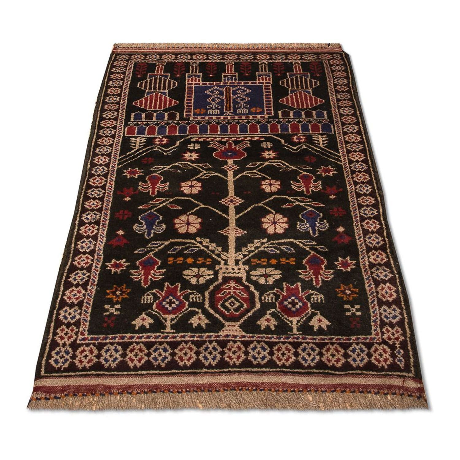Tapis Belutsch - 133 x 77 cm - marron