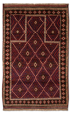 Tapis Belutsch - 127 x 85 cm - multicolore