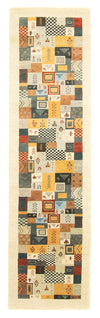 Tapis Loribaft Tapis Awaro - Tapis en laine - Tapis de couloir / Beige / 80 x 300 cm Tapis de couloir