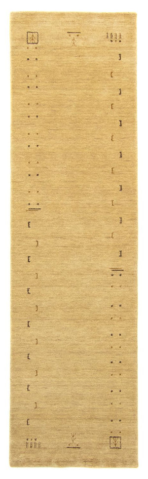 Tapis de couloir Tapis Gabbeh - Indus - 400 x 80 cm - beige