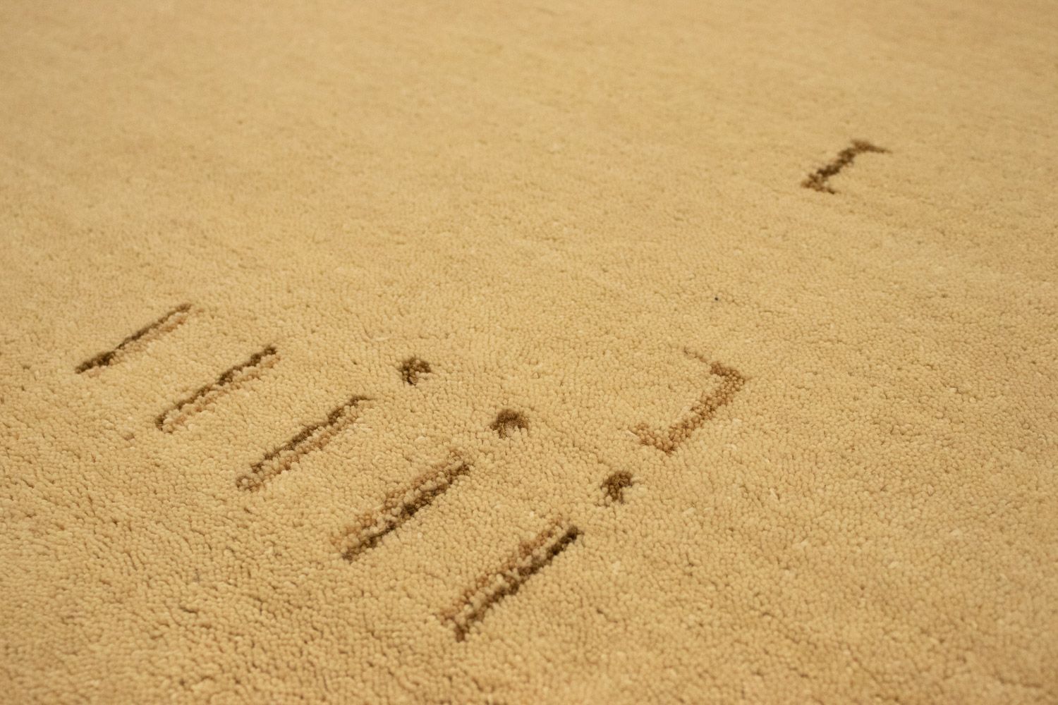 Tapis de couloir Tapis Gabbeh - Indus - 400 x 80 cm - beige