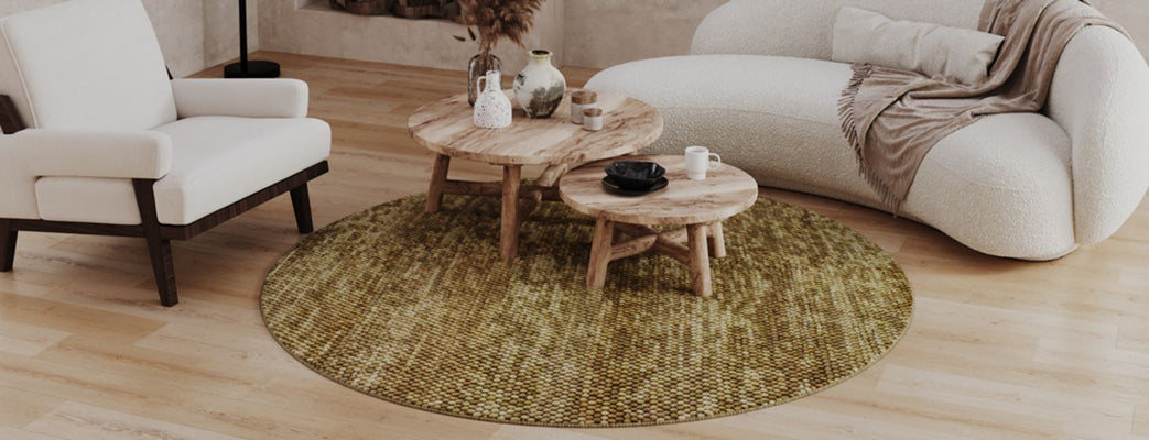 Tapis en laine - Boule en feutre - Mosaik - ronde