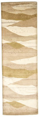 Tapis de couloir Tapis Gabbeh - Indus - 240 x 80 cm - beige