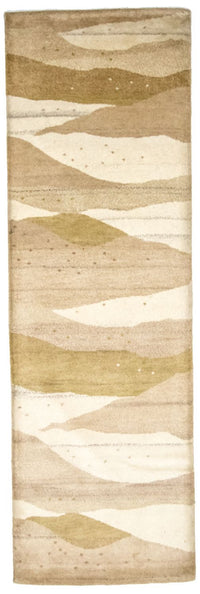 Tapis de couloir Tapis Gabbeh - Indus - 240 x 80 cm - beige