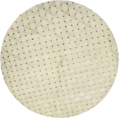 Tapis Népalais ronde  - 150 x 150 cm - beige