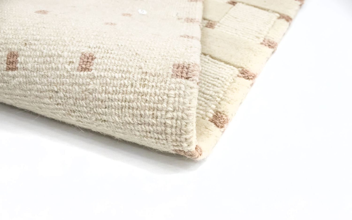 Tapis Népalais ronde  - 150 x 150 cm - beige