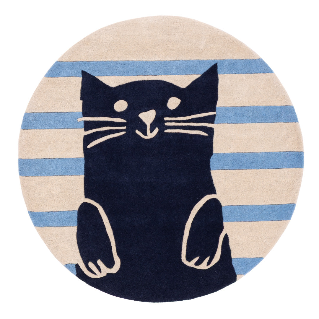 Chat Tapis Enfant Rond