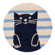 Chat Tapis Enfant Rond