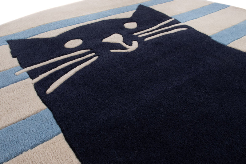 Chat Tapis Enfant Rond