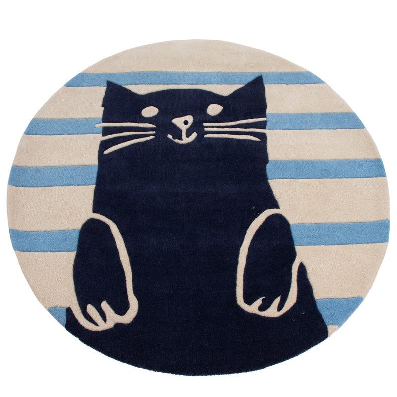 Chat Tapis Enfant Rond
