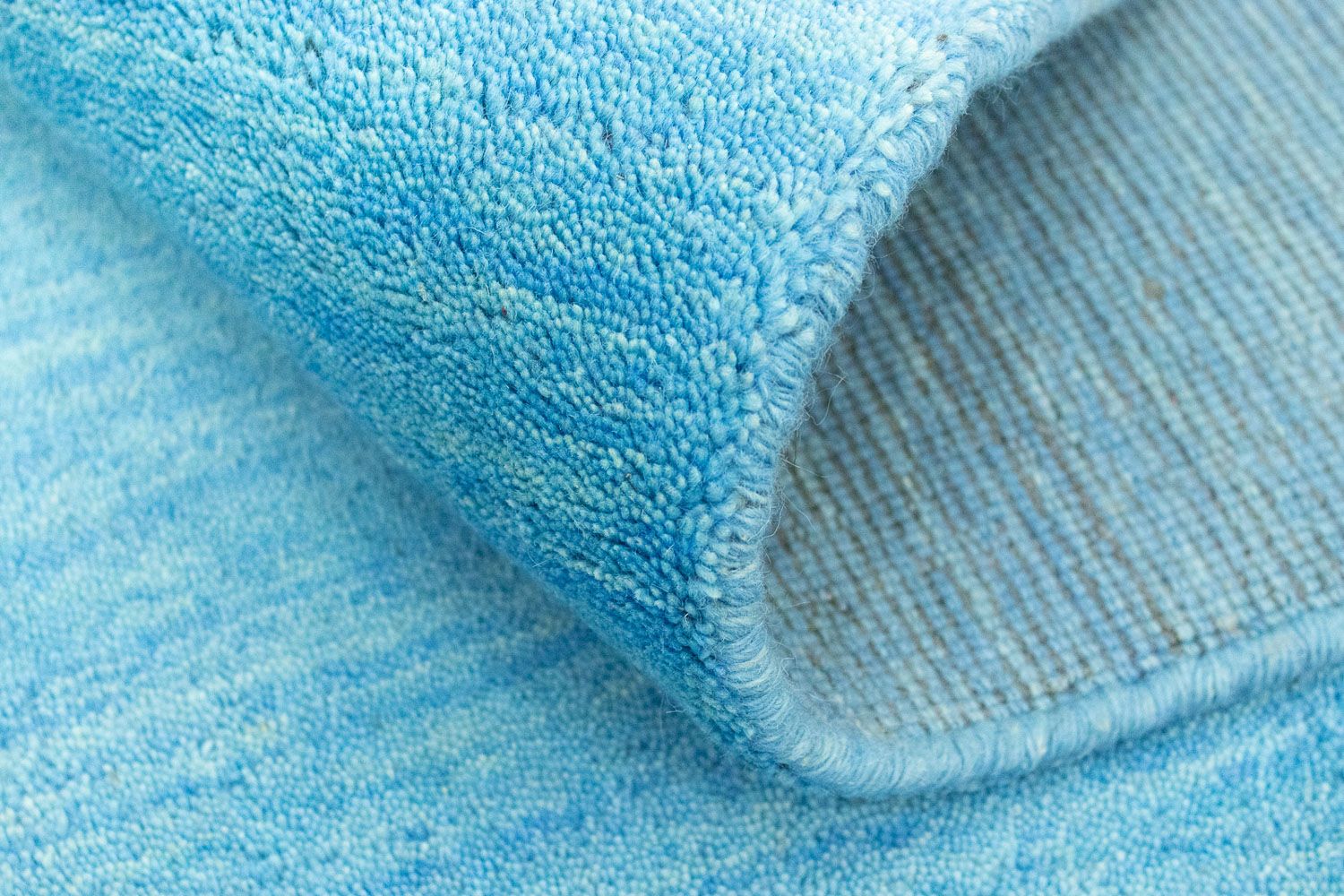 Tapis Gabbeh - Indus - 250 x 200 cm - bleu clair