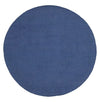 Kilim moderne Tapis Fancy - Tapis en laine - Rond / Bleu / 150 x 150 cm Rond