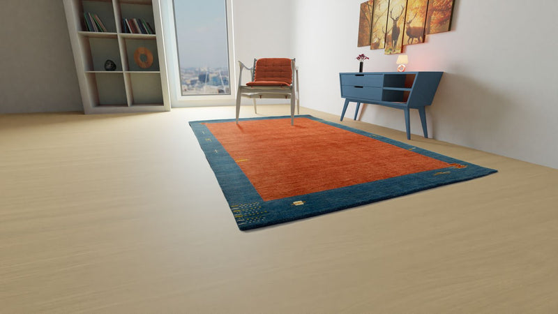 Tapis Gabbeh - Indus - 300 x 250 cm - rouge