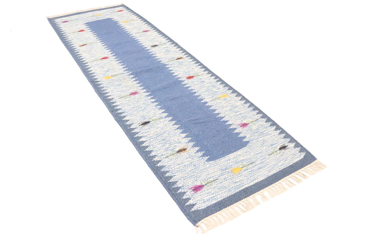 Tapis de couloir Tapis Kelim - Tendance - 250 x 80 cm - bleu
