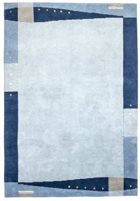 Tapis Népalais - 300 x 200 cm - bleu clair