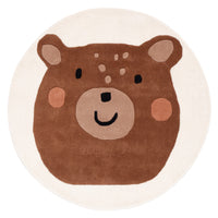 Visage d'Ours Tapis Enfant Rond – product image