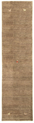 Tapis de couloir Tapis Gabbeh - Indus - 200 x 80 cm - marron