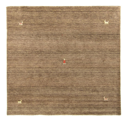Tapis Gabbeh - Indus ronde  - 250 x 250 cm - marron