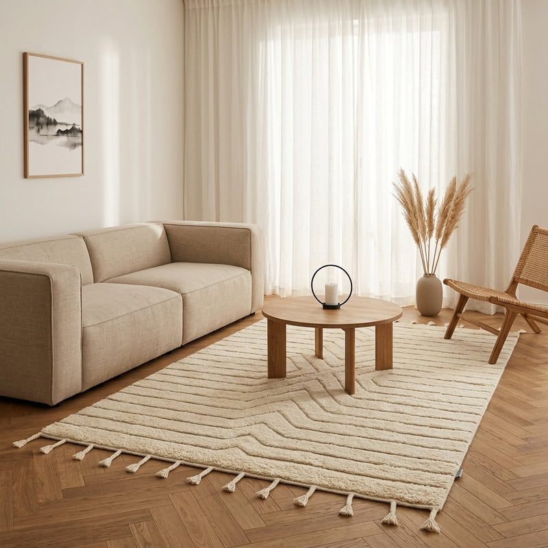 Tapis en laine Bedouin Natural - Tapis en laine
