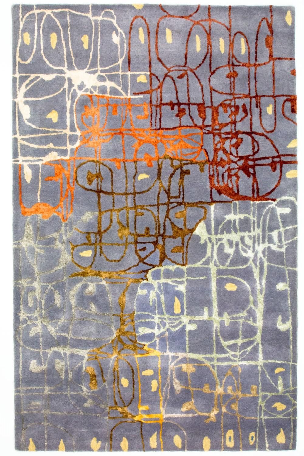 Tapis design - 242 x 153 cm - multicolore