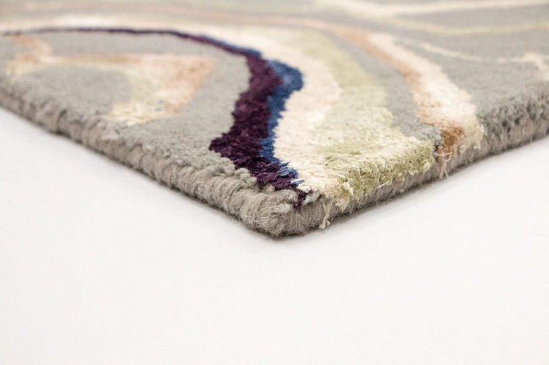 Tapis design - 243 x 153 cm - argent