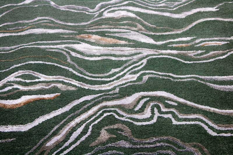 Tapis design - 242 x 153 cm - vert