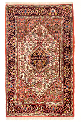 Tapis persan - Bidjar - 140 x 88 cm - rouge