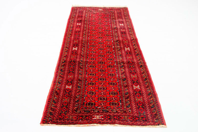 Tapis de couloir Tapis afghan - Boukhara - 257 x 83 cm - rouge