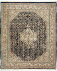 Tapis persan - Bidjar - 248 x 196 cm - bleu foncé