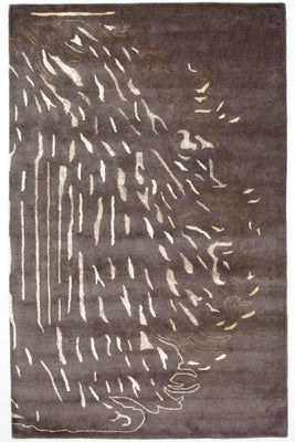 Tapis design - 242 x 153 cm - marron