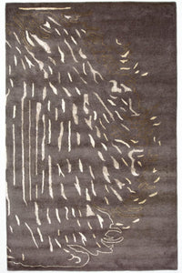 Tapis design - 242 x 153 cm - marron