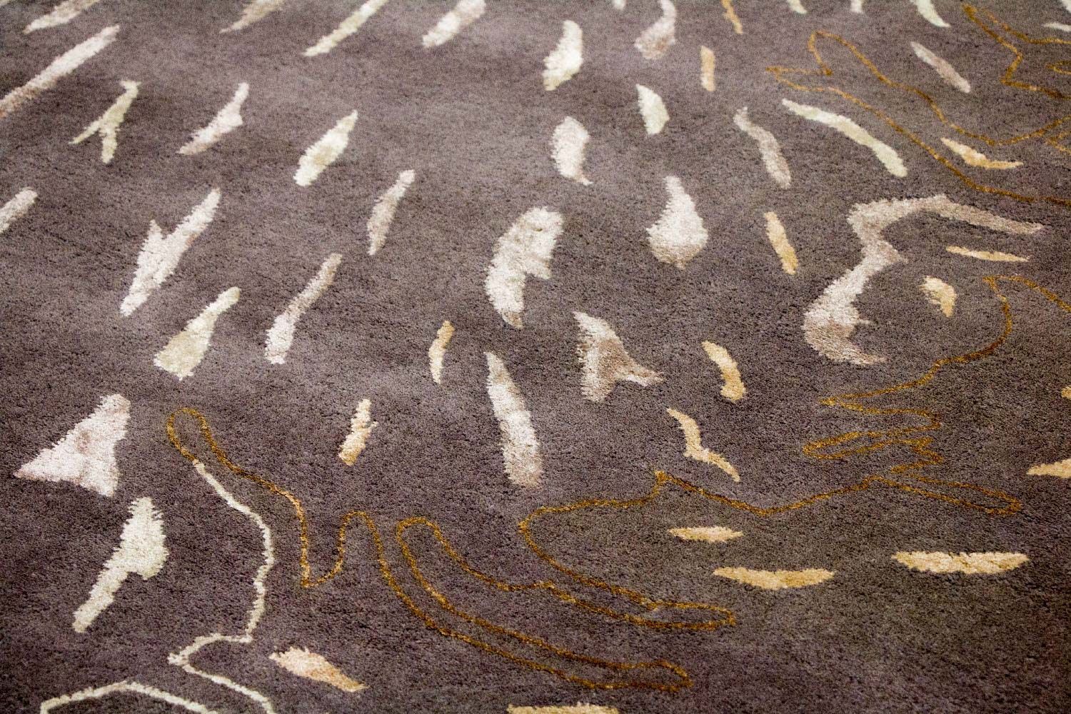 Tapis design - 242 x 153 cm - marron