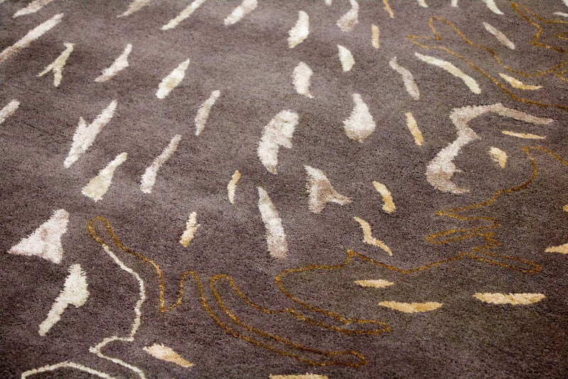Tapis design - 242 x 153 cm - marron