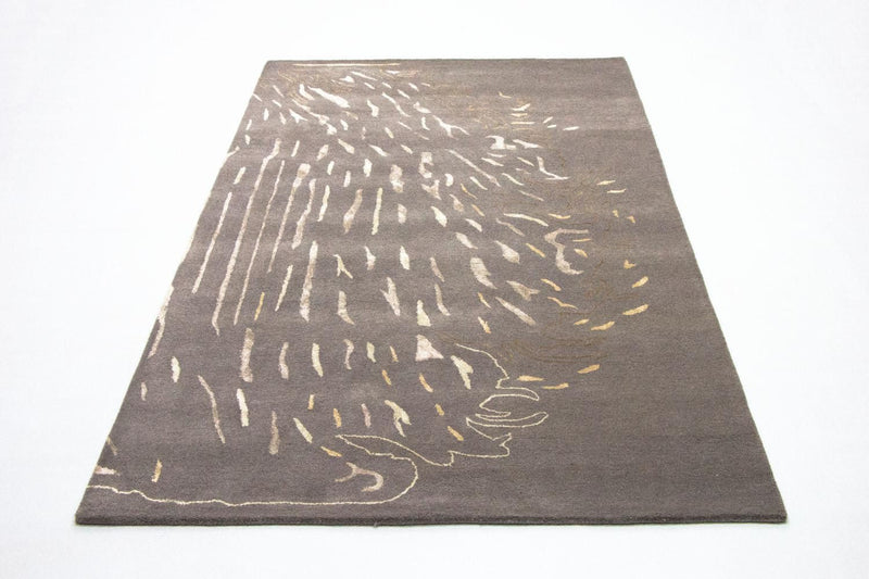 Tapis design - 242 x 153 cm - marron