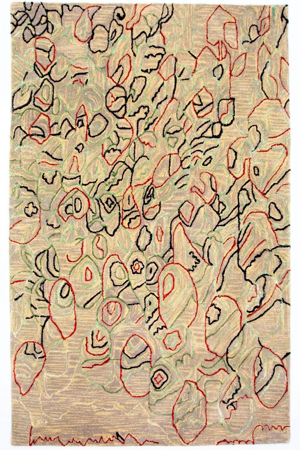 Tapis design - 242 x 152 cm - beige