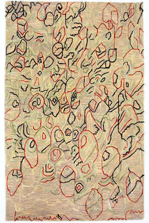 Tapis design - 242 x 152 cm - beige