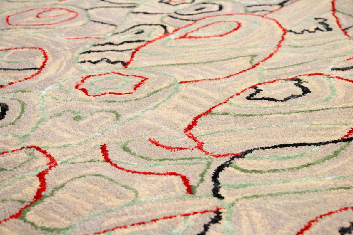 Tapis design - 242 x 152 cm - beige