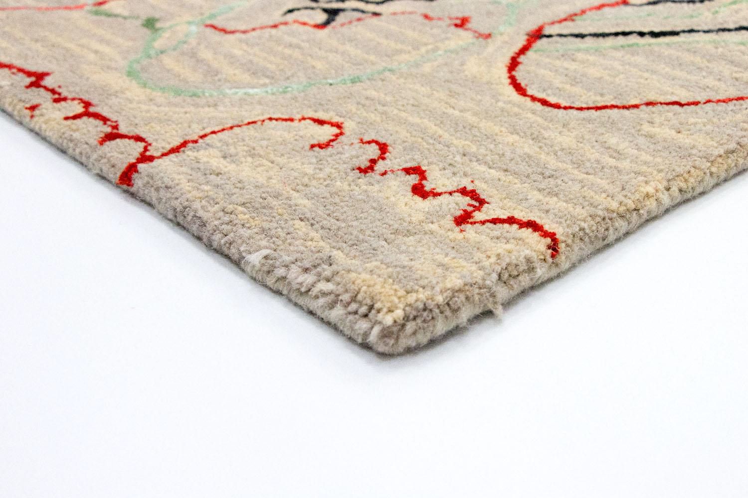 Tapis design - 242 x 152 cm - beige