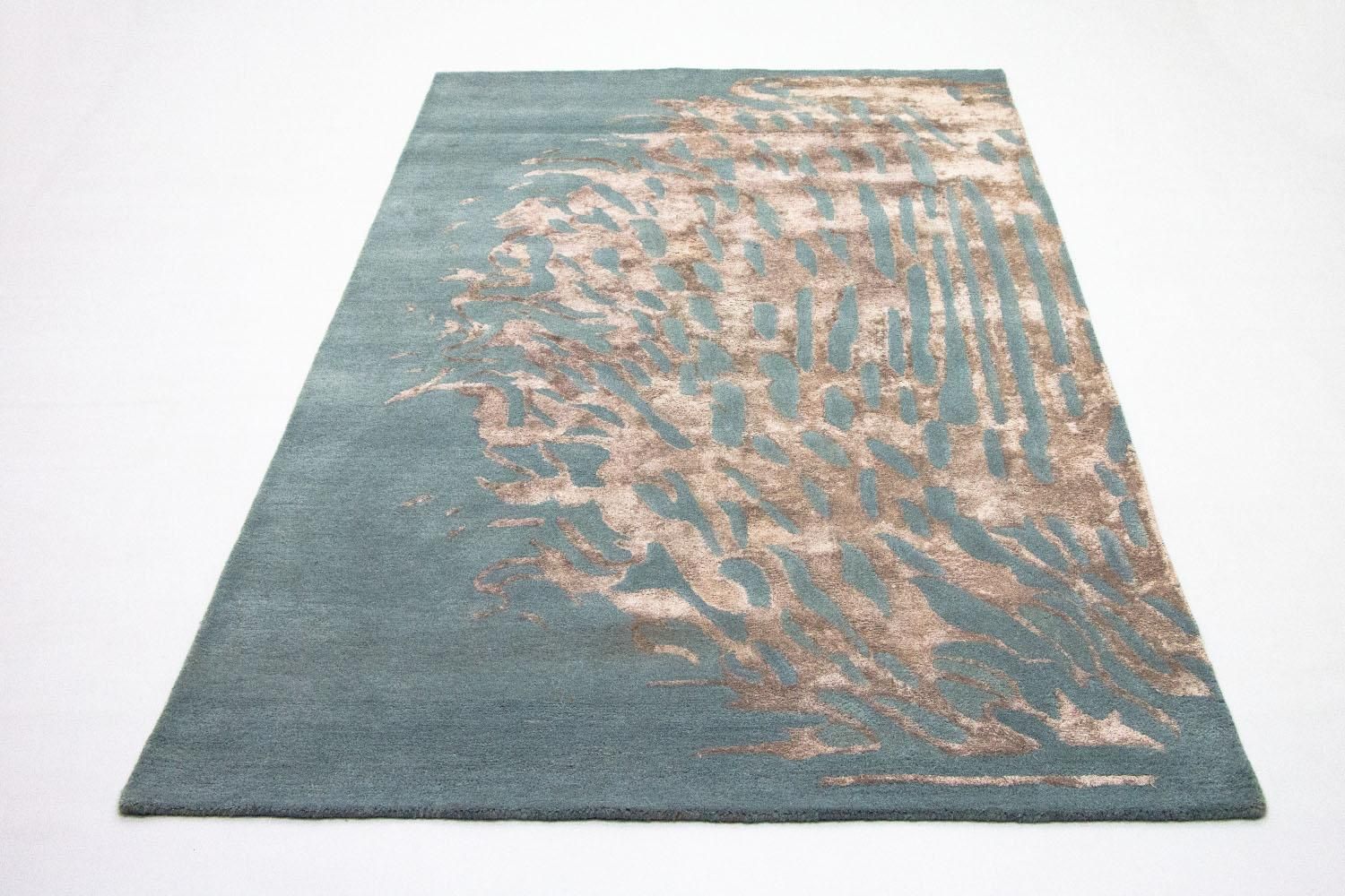 Tapis design - 242 x 153 cm - bleu