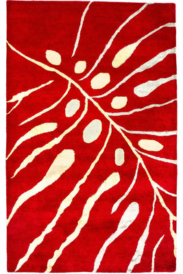 Tapis design - 245 x 152 cm - rouge