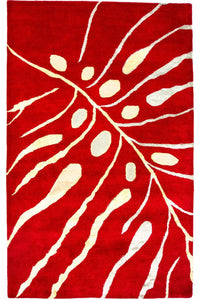 Tapis design - 245 x 152 cm - rouge